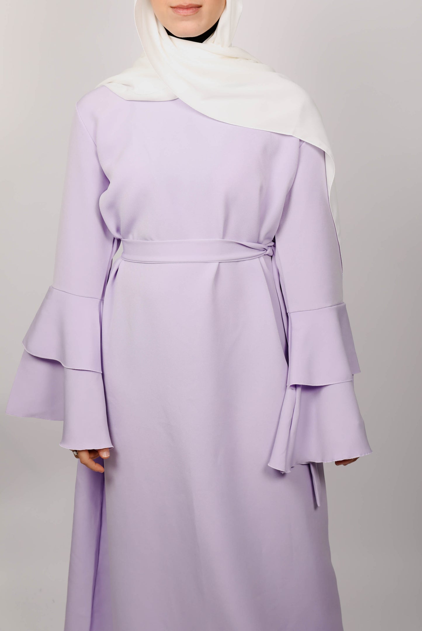 Abaya double volants