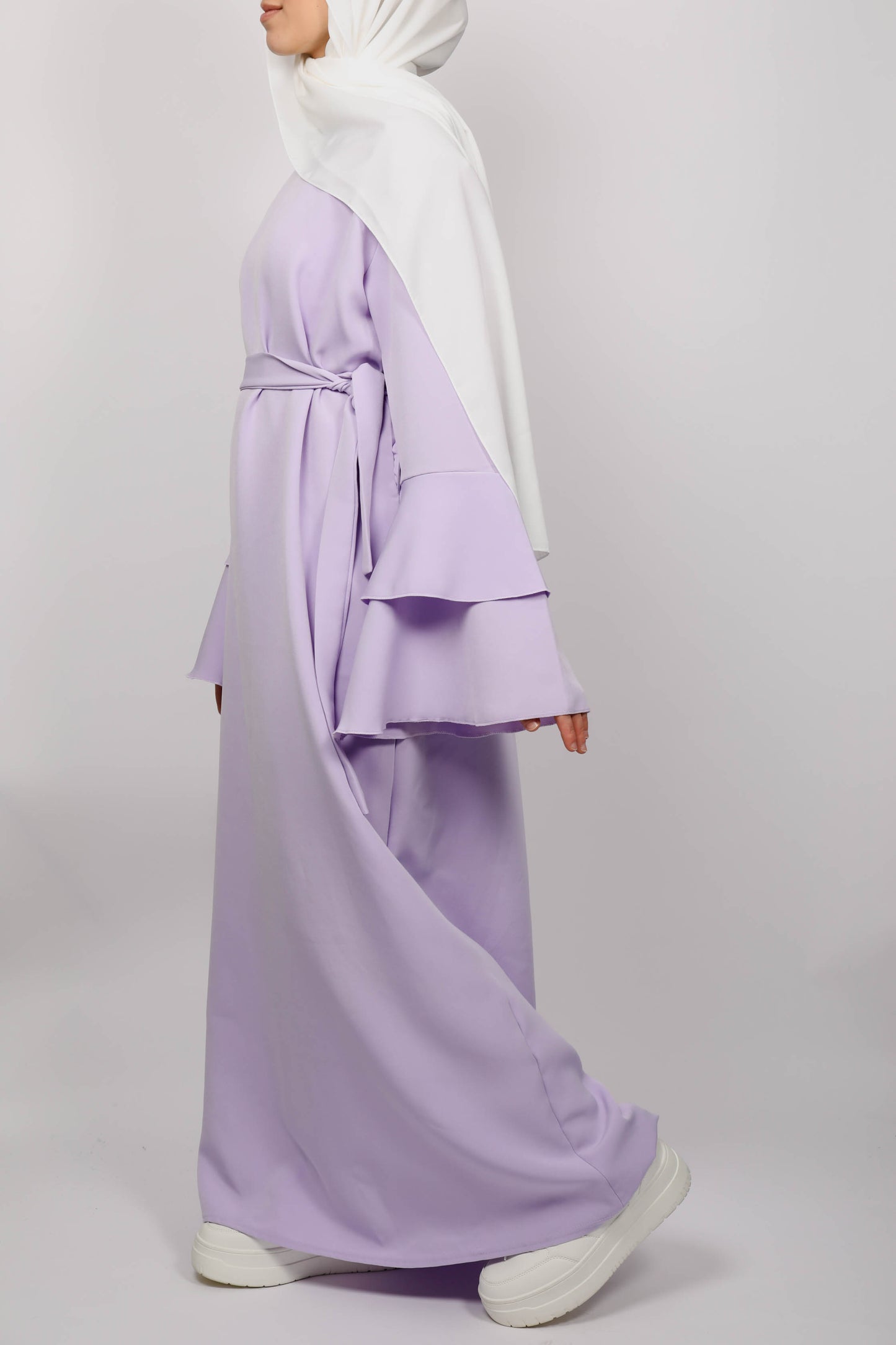 Abaya double volants