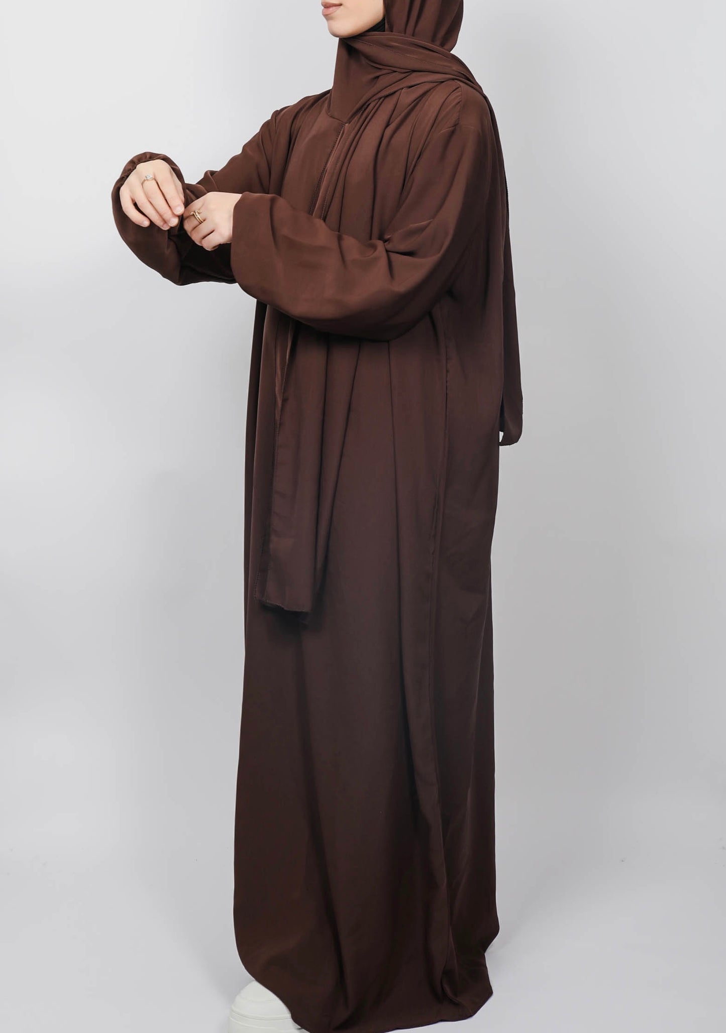 Abaya voile intégré