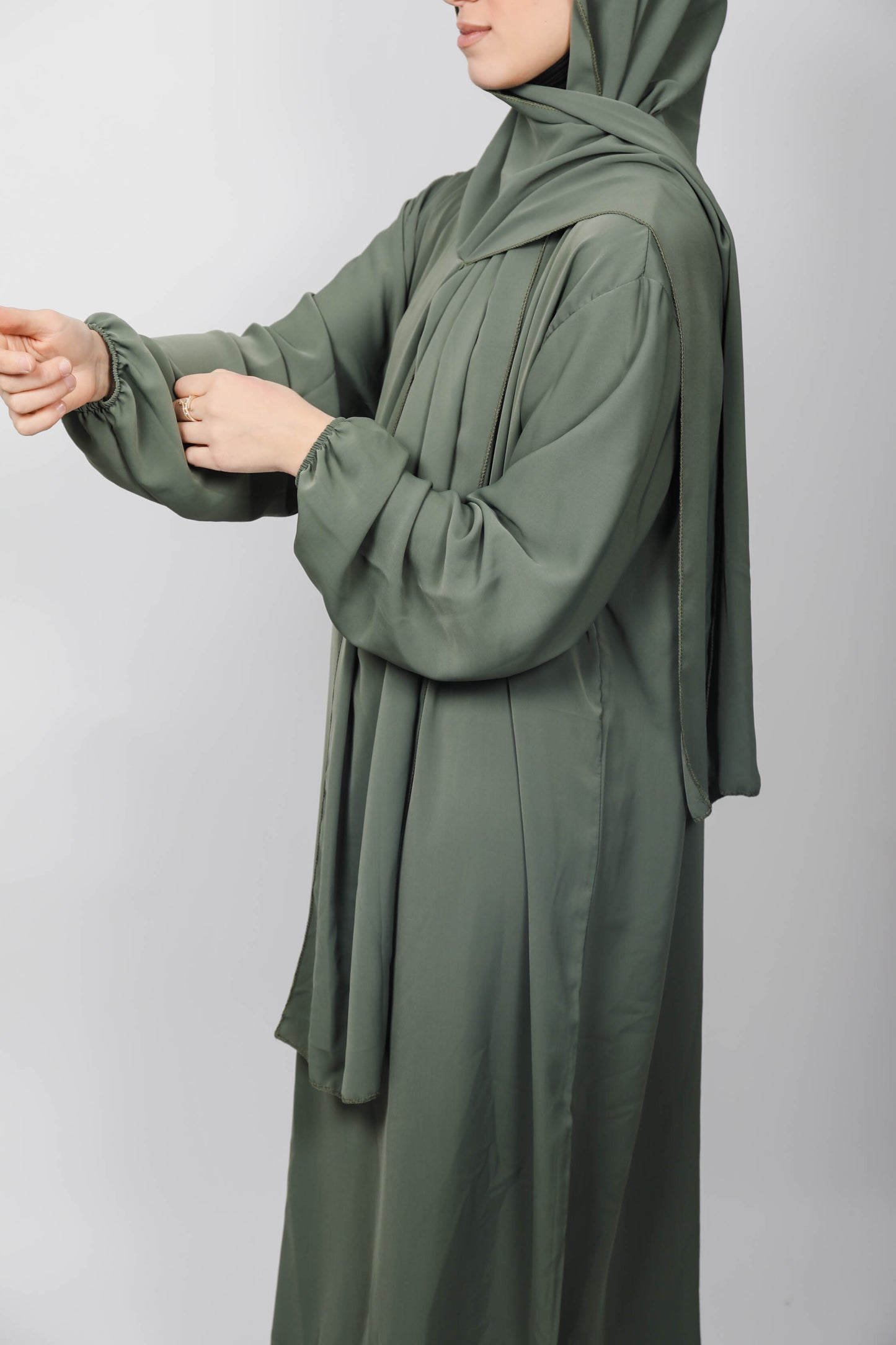 Abaya voile intégré