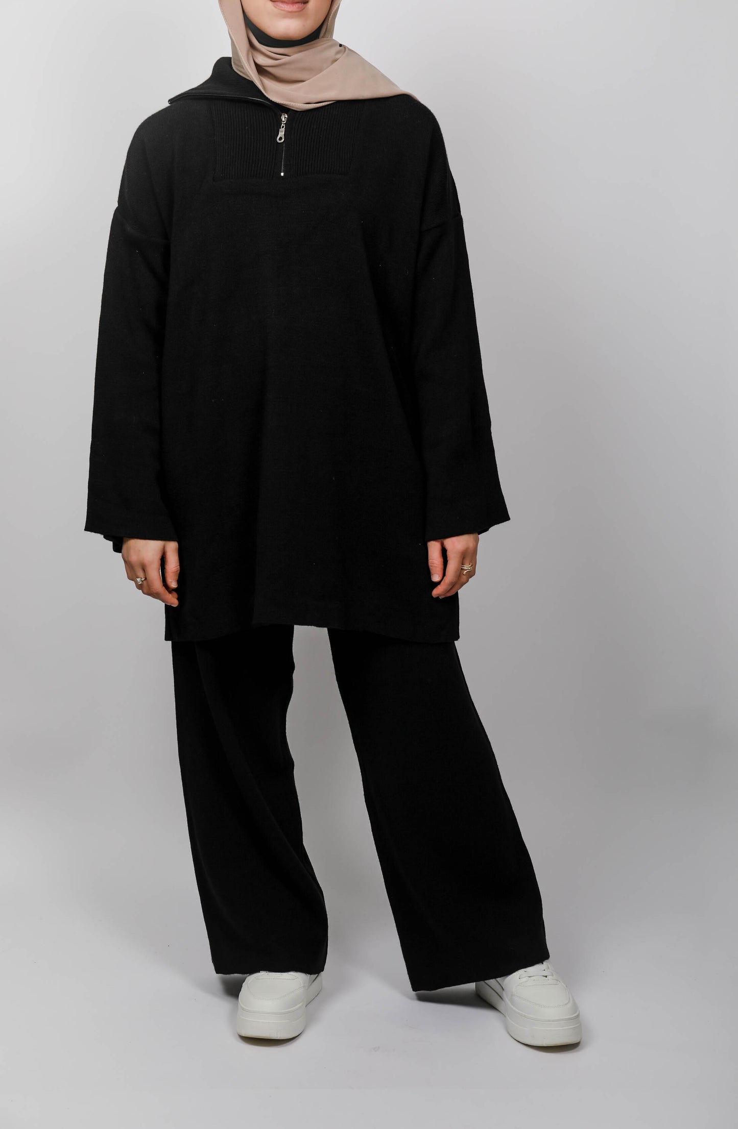 Ensemble tricot zippé