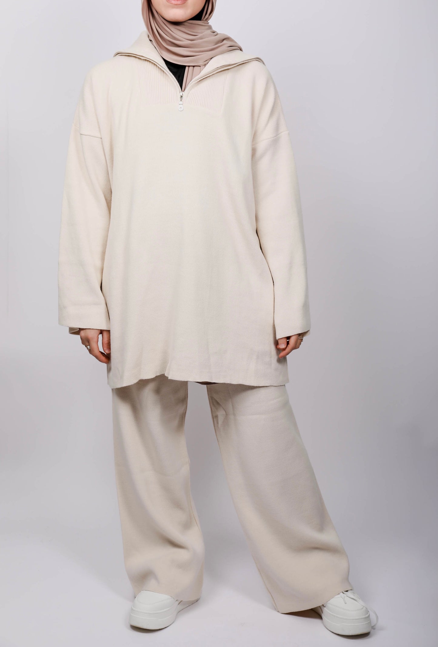 Ensemble tricot zippé